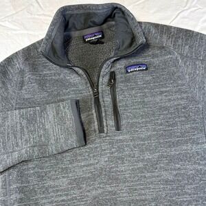 PATAGONIA Better Sweater Gray 1/4 Zip Fleece Pullover Men's Size Small